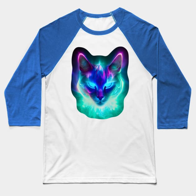 Space Cat Nyabula - Cleo Baseball T-Shirt by Dream of Bunnies